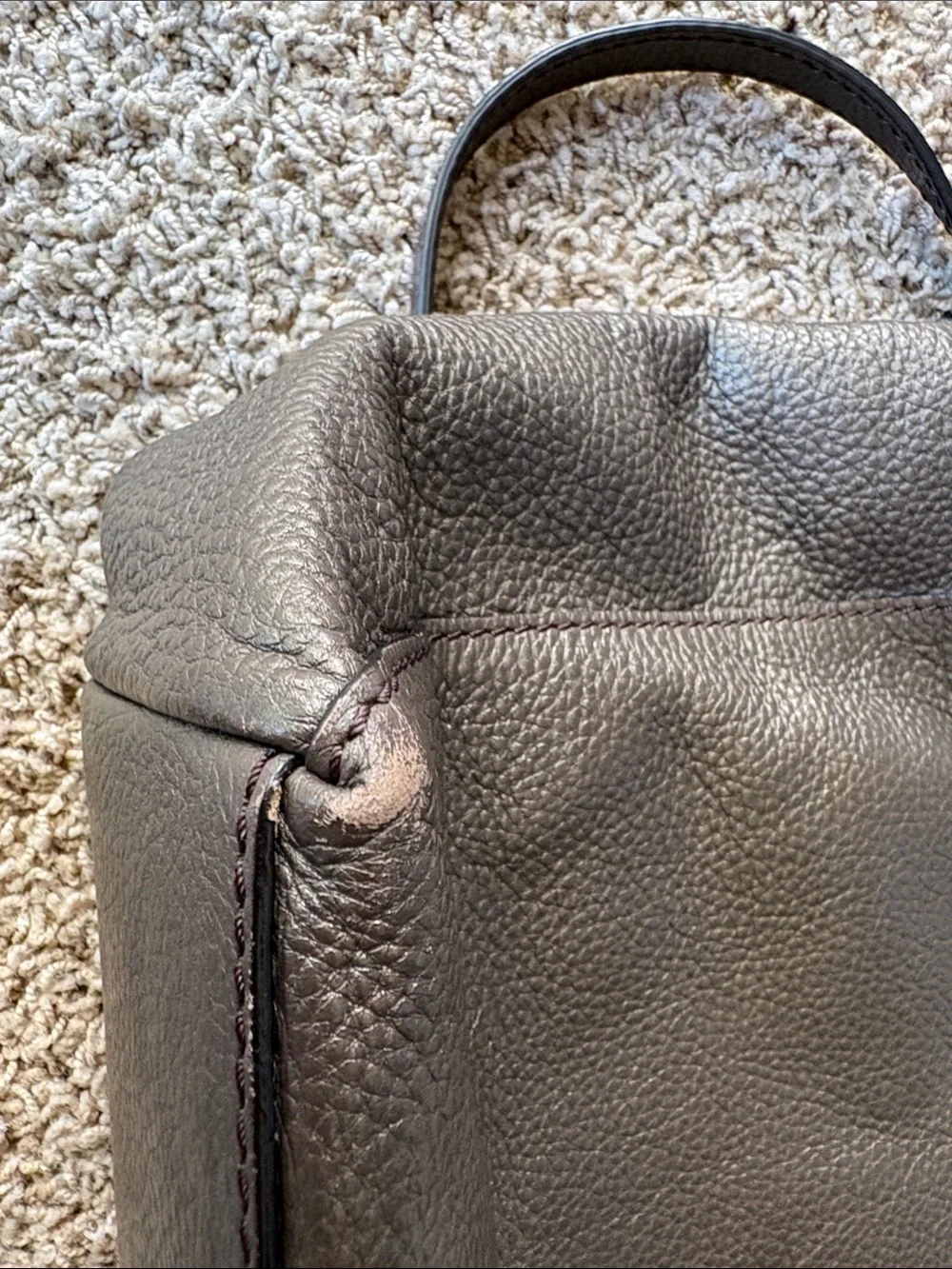 Loxwood Le Cabas Parisien Brown/Kaki Leather Tote with Tassel